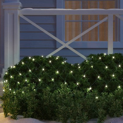  4'x6' Concave LED Christmas Net String Lights With Green Wire - Wondershop™
