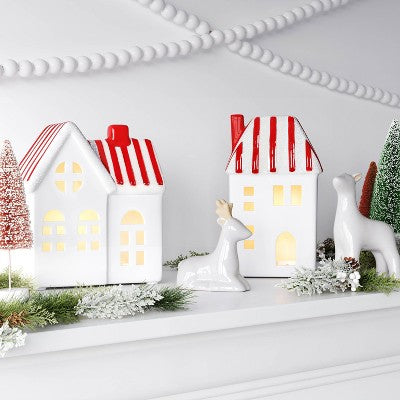 6.25" Christmas Lit Ceramic House - Wondershop™