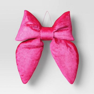  16" Christmas Velvet Bow Decor - Wondershop™