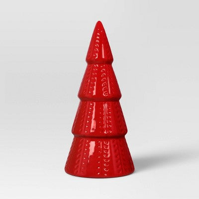  8" Christmas Ceramic Tree Shaped Decor - Wondershop™