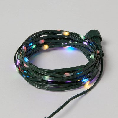  50ct LED Heavy Duty Dewdrop Christmas Indoor Fairy String Lights With Green Wire - Wondershop™