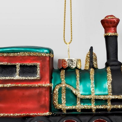  Christmas Glass Train Ornament - Wondershop™