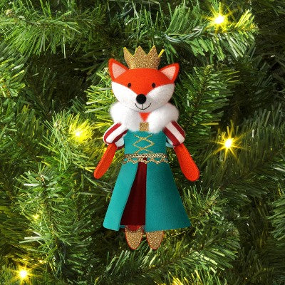  5" Christmas Fabric Fox Princess Ornament - Wondershop™