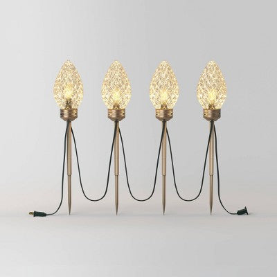  4pc LED Big Bulb Christmas Novelty Pathway - Wondershop™