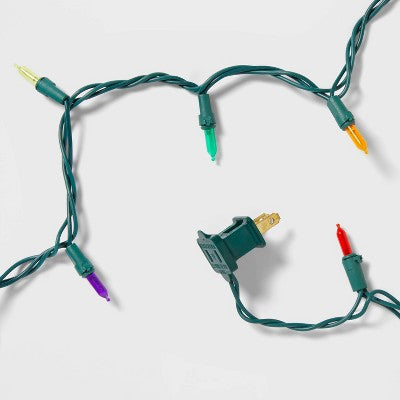  100ct LED Super Bright Mini Christmas String Lights Multicolor With Green Wire - Wondershop™