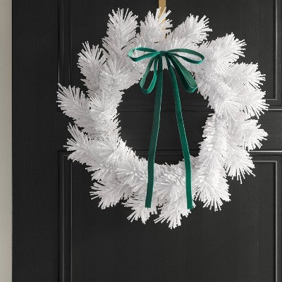  4ct Christmas Fabric Bows Emerald Green - Wondershop™
