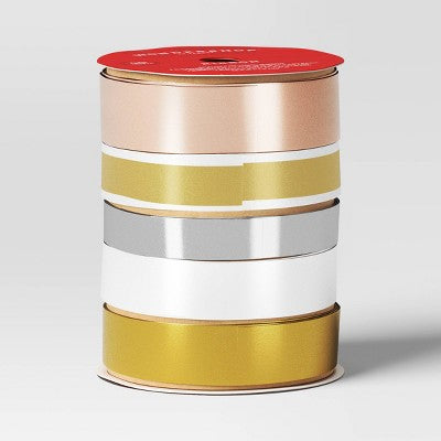  5 End Flat Christmas Ribbon 40' - Wondershop™