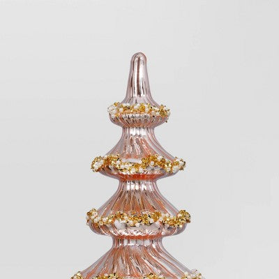  10.25" Christmas Glass Tree Pink - Wondershop™