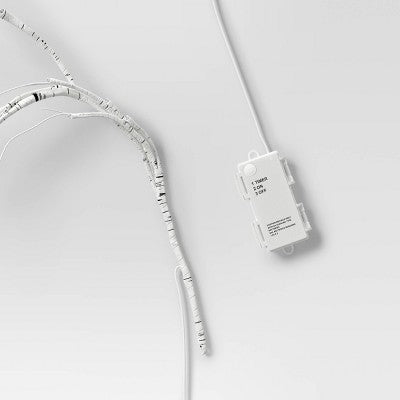  48ct LED Battery Operated Twig Dewdrop Christmas String Lights Warm White Silver Wire - Wondershop™