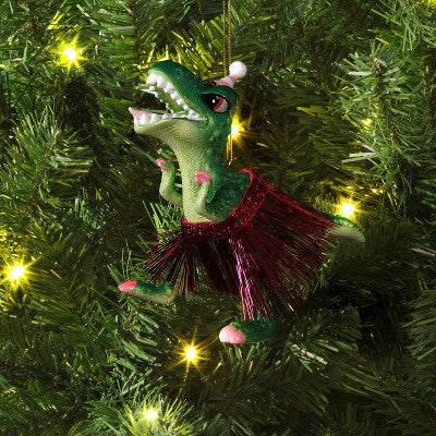  Christmas Tinsel Skirt Dino Ornament - Wondershop™