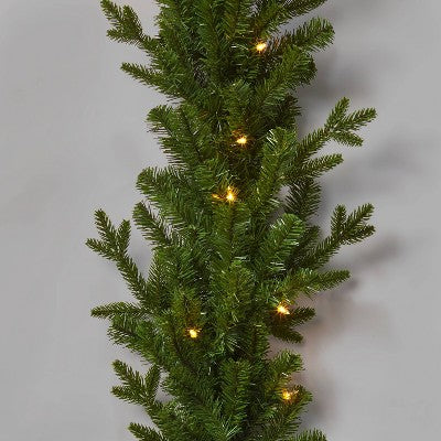  18ft Pre-lit Natural Artificial Christmas Garland Clear Lights - Wondershop™