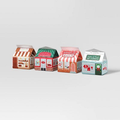  4ct Christmas Gift Boxes Holiday Shoppes - Wondershop™
