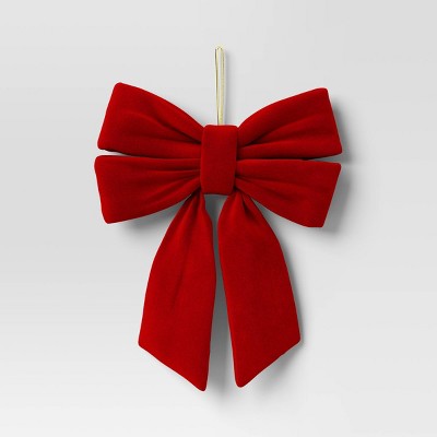  12" Christmas Velvet Bow - Wondershop™