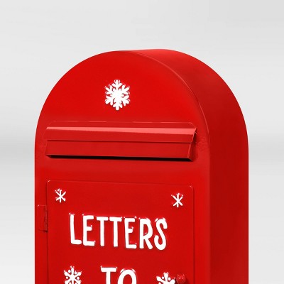  Christmas Metal Red Postbox Decor - Wondershop™