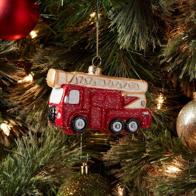  Fire Truck Christmas Tree Ornament Red - Wondershop™