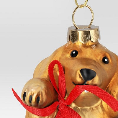  Christmas Glass Dog Ornament - Wondershop™