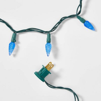  60ct LED C6 Faceted Christmas String Lights With Green Wire - Wondershop™