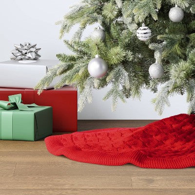  48" Centric Cable Knit Tree Skirt - Wondershop™