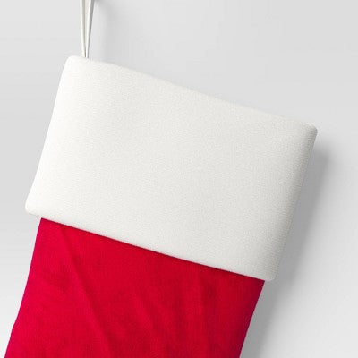  36" Christmas Velvet Stocking Red - Wondershop™