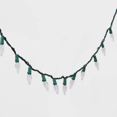  150ct LED C6 Faceted Christmas String Lights Warm White With Green Wire - Wondershop™