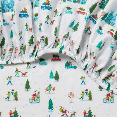  Christmas Cotton Sateen Sheet Set - Wondershop™