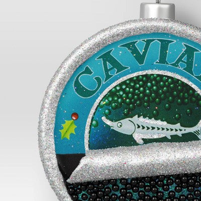  Christmas Glass Caviar Ornament - Wondershop™