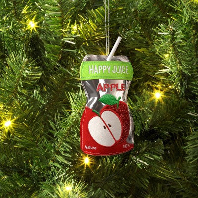  Christmas Fabric Juice Ornament Apple - Wondershop™