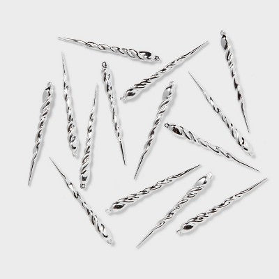  14ct Glitter Icicle Christmas Ornament Set - Wondershop™