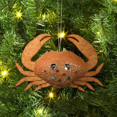  Christmas Fabric Crab Ornament - Wondershop™