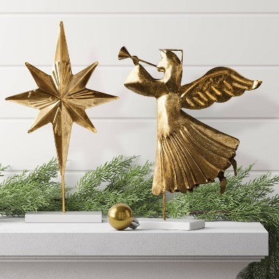  Christmas Metal Gold Star Decor - Wondershop™