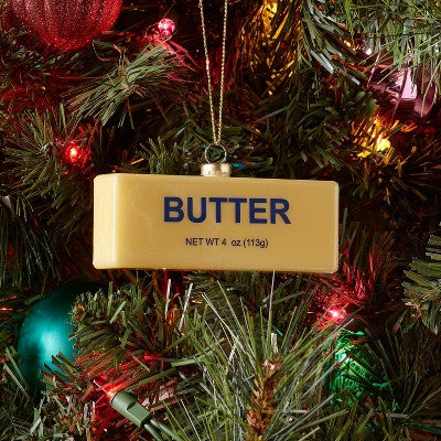  Glass Butter Christmas Tree Ornament - Wondershop™: Novelty Kitchen Decor, Indoor Use