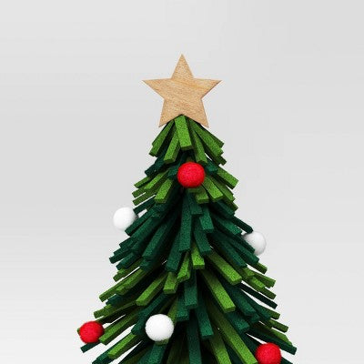  10" Christmas Fabric Tree Decor Green - Wondershop™