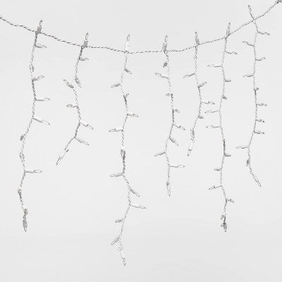  300ct High Density Christmas Icicle Lights Clear With White Wire - Wondershop™: Indoor/Outdoor, Incandescent