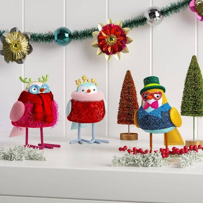  3pk Christmas Featherly Friends Decor - Wondershop™