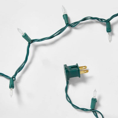  100ct LED Super Bright Mini Christmas String Lights Warm White With Green Wire - Wondershop™