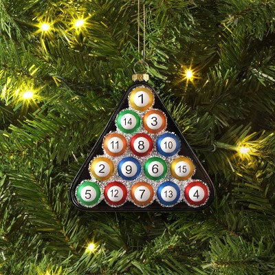  Christmas Glass Billiard Ornament - Wondershop™