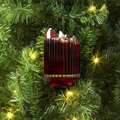  Christmas Glass Mulled Wine Cocktail Ornament - Wondershop™