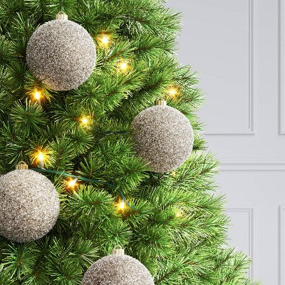  4ct 150mm Christmas Tinsel Ornament Set Champagne Gold - Wondershop™