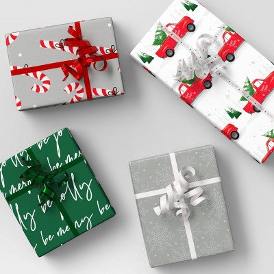  7 End Christmas Curl Ribbon 70' Red/Green/White - Wondershop™