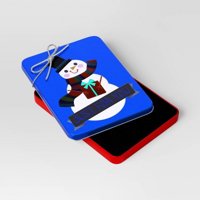  Wrap Essentials Christmas XL Snowman Just For You Gift Card Tin - Wondershop™