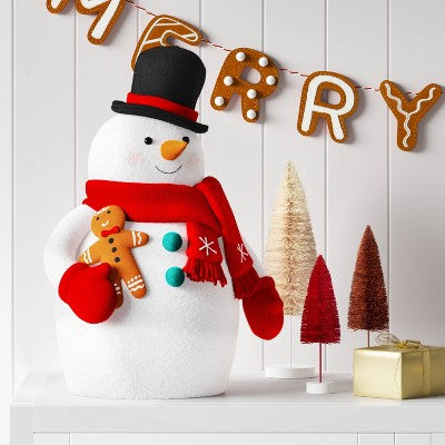  Christmas Fabric Snowman Decor Top Hat - Wondershop™