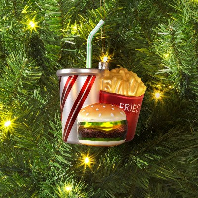  Christmas Glass Fast Food Ornament - Wondershop™