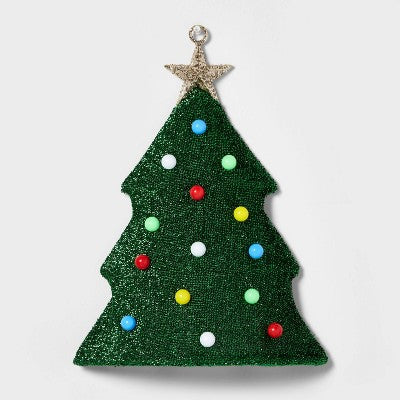  14.25" Battery Operated LED Tinsel Fabric Christmas Tree Novelty Light - Wondershop™