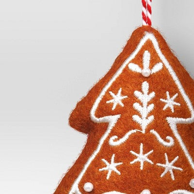 Christmas Fabric Gingerbread House Ornament - Wondershop™