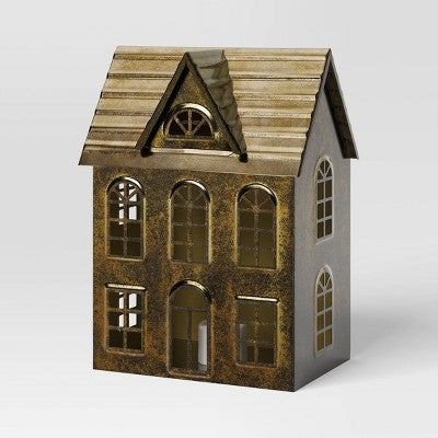  Christmas Lit Metal House Decor Champagne Gold - Wondershop™