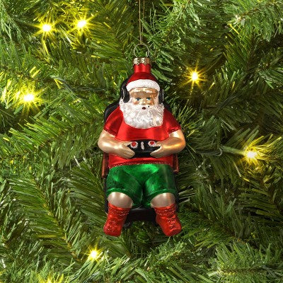  Christmas Santa Playing Video Games Ornament - Wondershop™