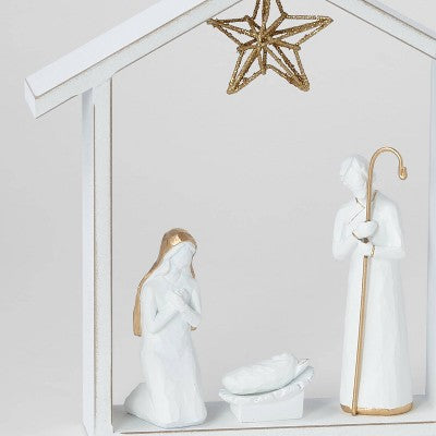 7pc Decorative Nativity Set White - Wondershop™