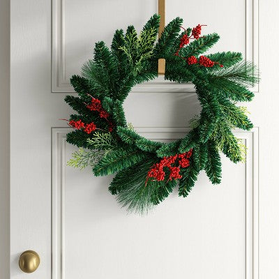  13.5" Metal Christmas Wreath Hanger Champagne Gold - Wondershop™