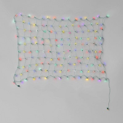  4'x6' Concave LED Christmas Net String Lights With Green Wire - Wondershop™