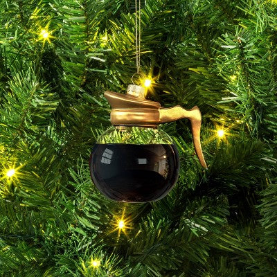  Christmas Glass Coffee Pot Ornament - Wondershop™